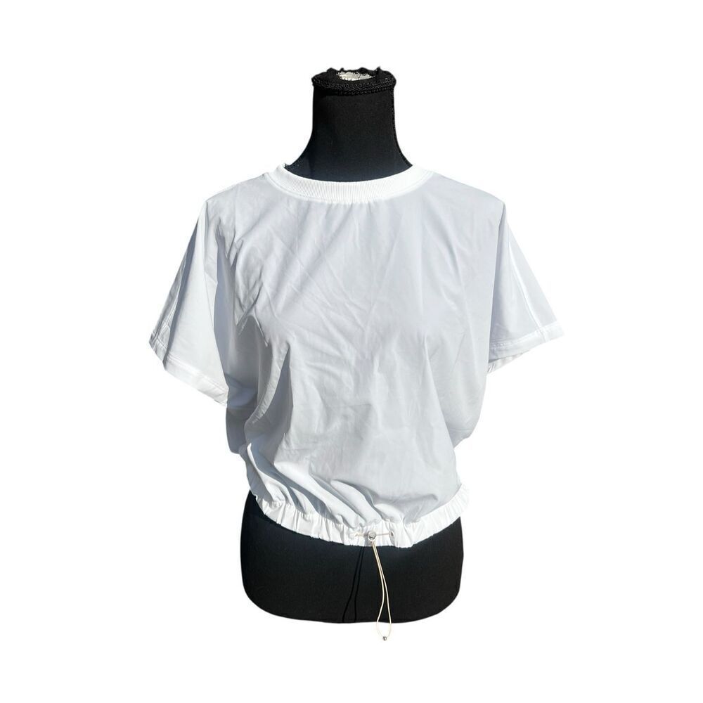 Travis Mathew Women's Silver Spray Tech Woven Top White NWT XL golf tennis
